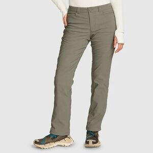 NEW Eddie Bauer Khaki Green Rainier Fleece Lined Pant - Sz 8